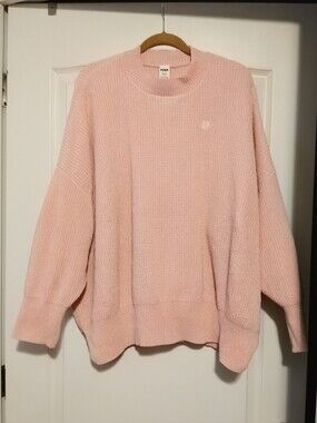 NWT Victoria's Secret PINK Slouchy Soft Oversized $80 Cable Knit Sweater sz XL